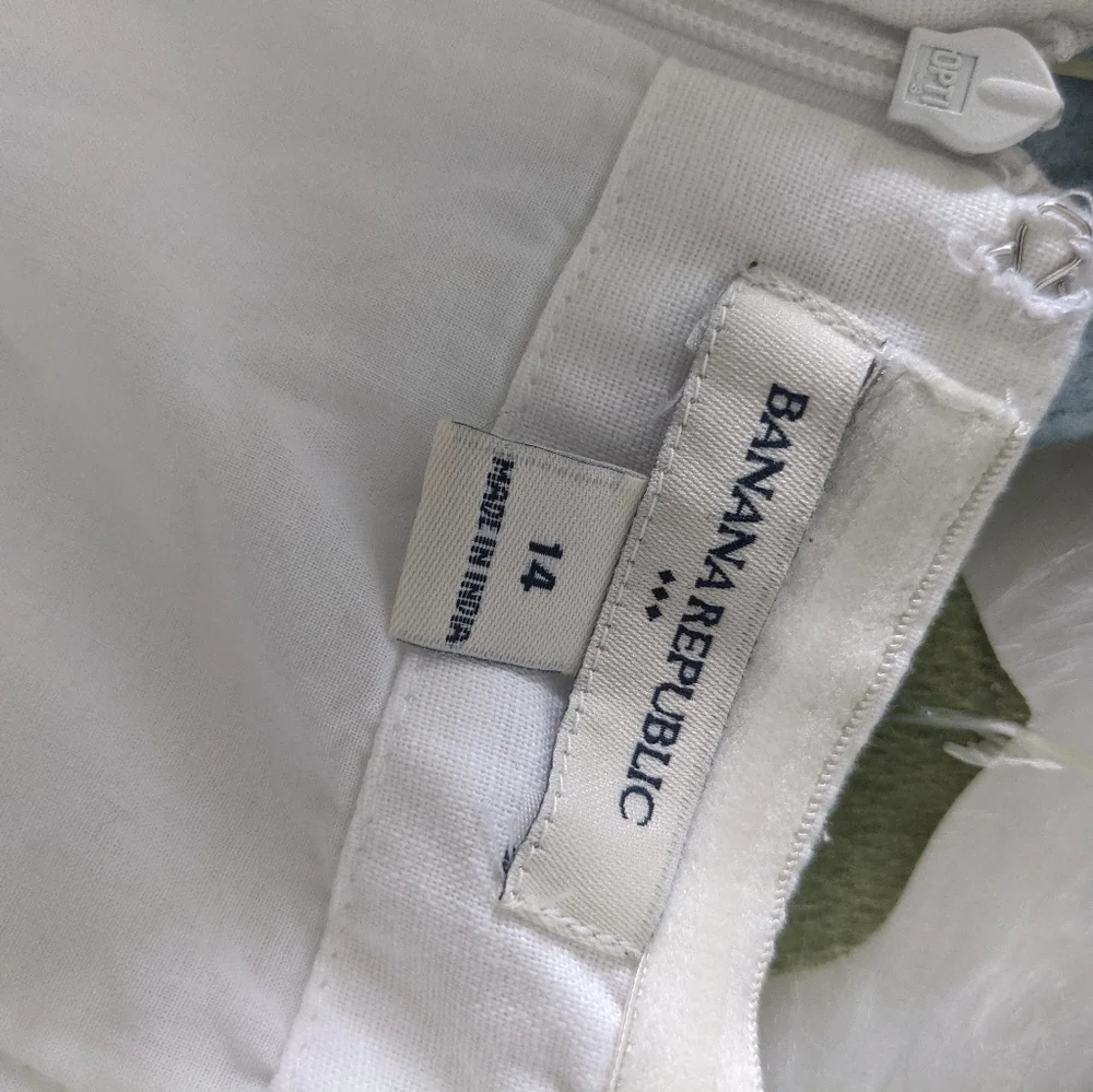 Banana Republic Sz 14 Black/White Strapless Dress - Picture 8 of 9